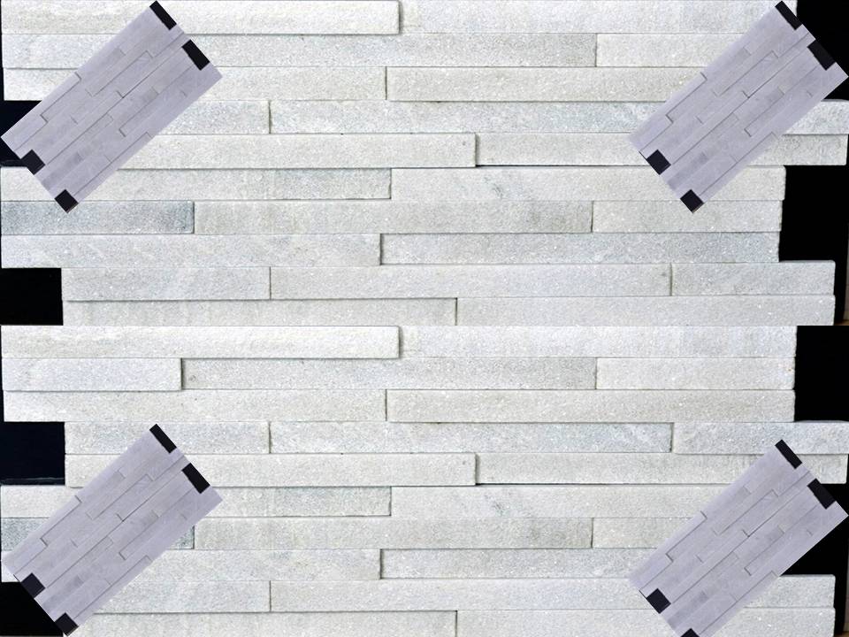 Exclusive White Wall Cladding Stone Tiles for Interior Wall